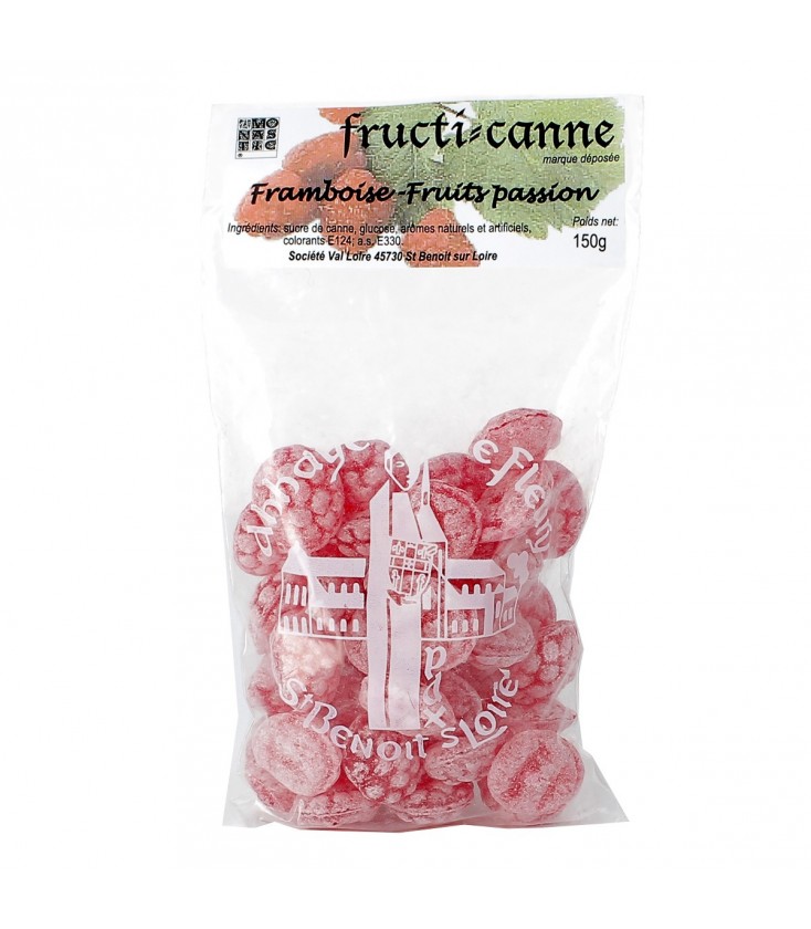 Bonbons fructi-canne Framboise & fruit de la passion