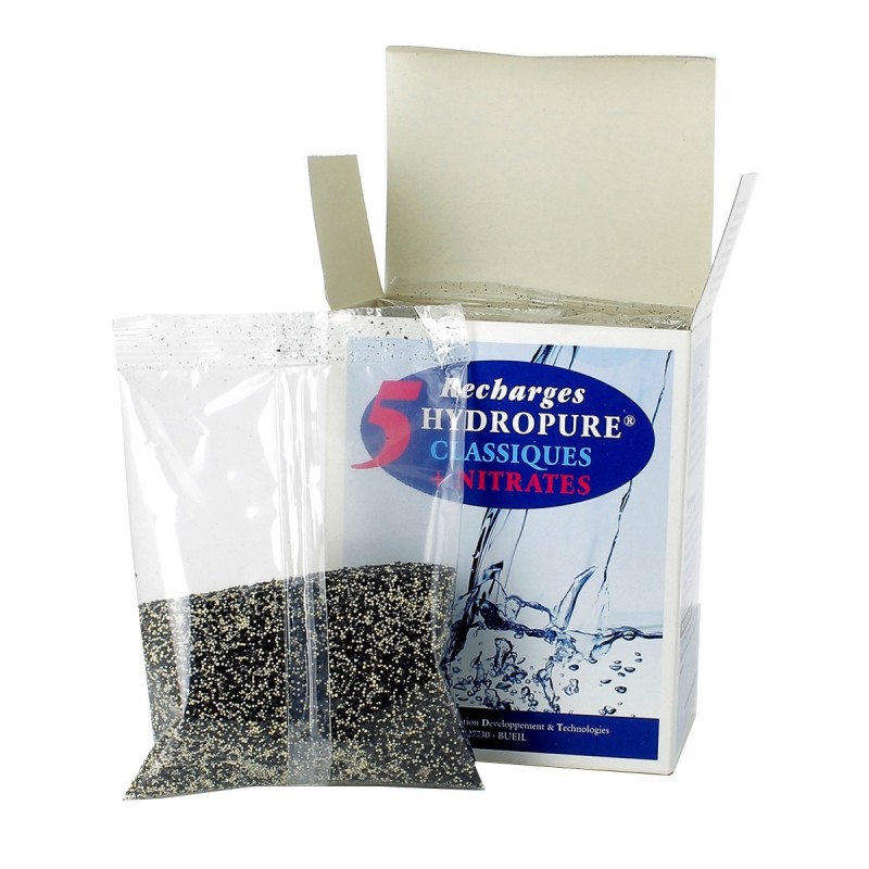 HYDROPURE - 5 recharges ""classiques + nitrates "" pour pichet filtreur