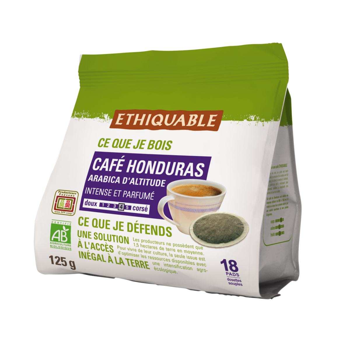 Dosettes souples d'arabica d'Éthiopie biologique et équitable - Café Michel