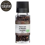 Poivre noir bio de Malabar en grains
