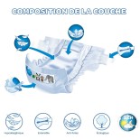 Couches jetables anti-fuites et écologiques Jumbo mini Night&Day