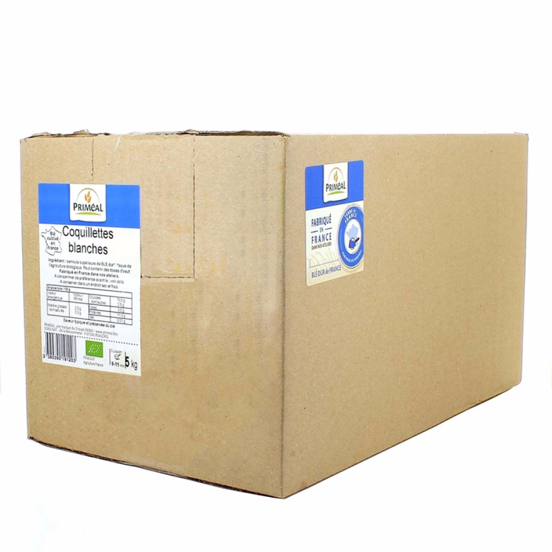 RHD - Coquillettes blanches 100% France bio 5 kg