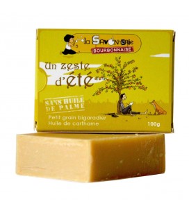 Savon "Un Zeste d'Eté" au petit grain bigaradier & huile de carthame 100% bio