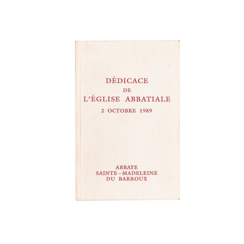 DEDICACE DE L'EGLISE ABBATIALE