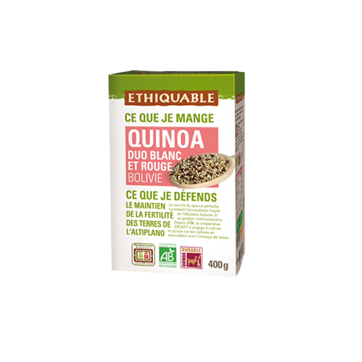 Quinoa bio CARREFOUR BIO : le sachet de 400g à Prix Carrefour