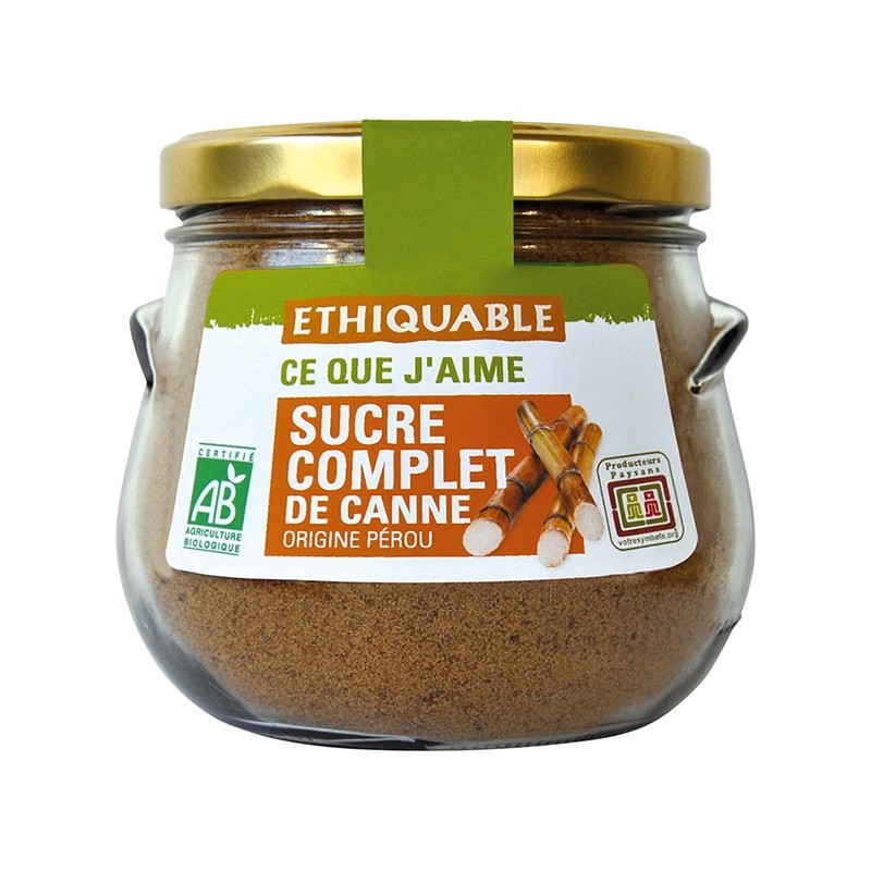 Sucrier sucre complet de canne bio & équitable