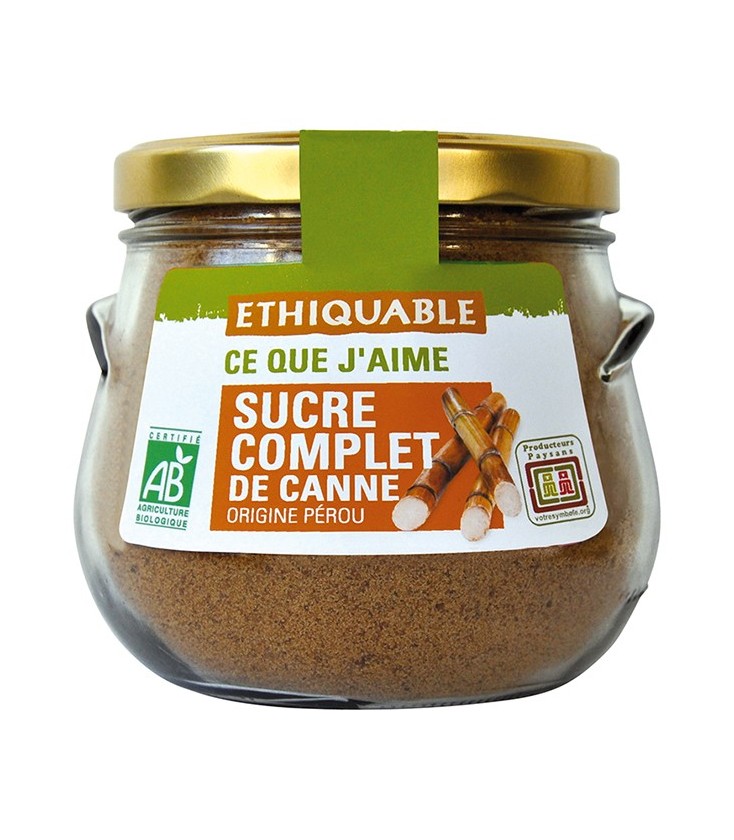 Sucrier sucre complet de canne bio & équitable