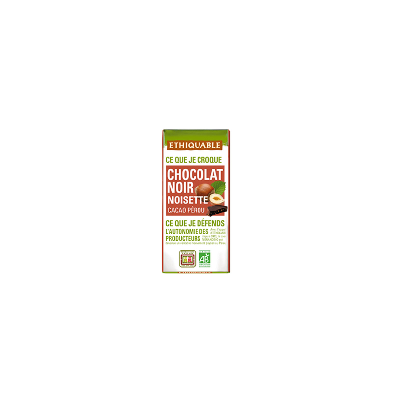 Mini tablette chocolat noir 65% bio & équitable