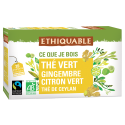 Thé vert gingembre citron vert bio & équitable
