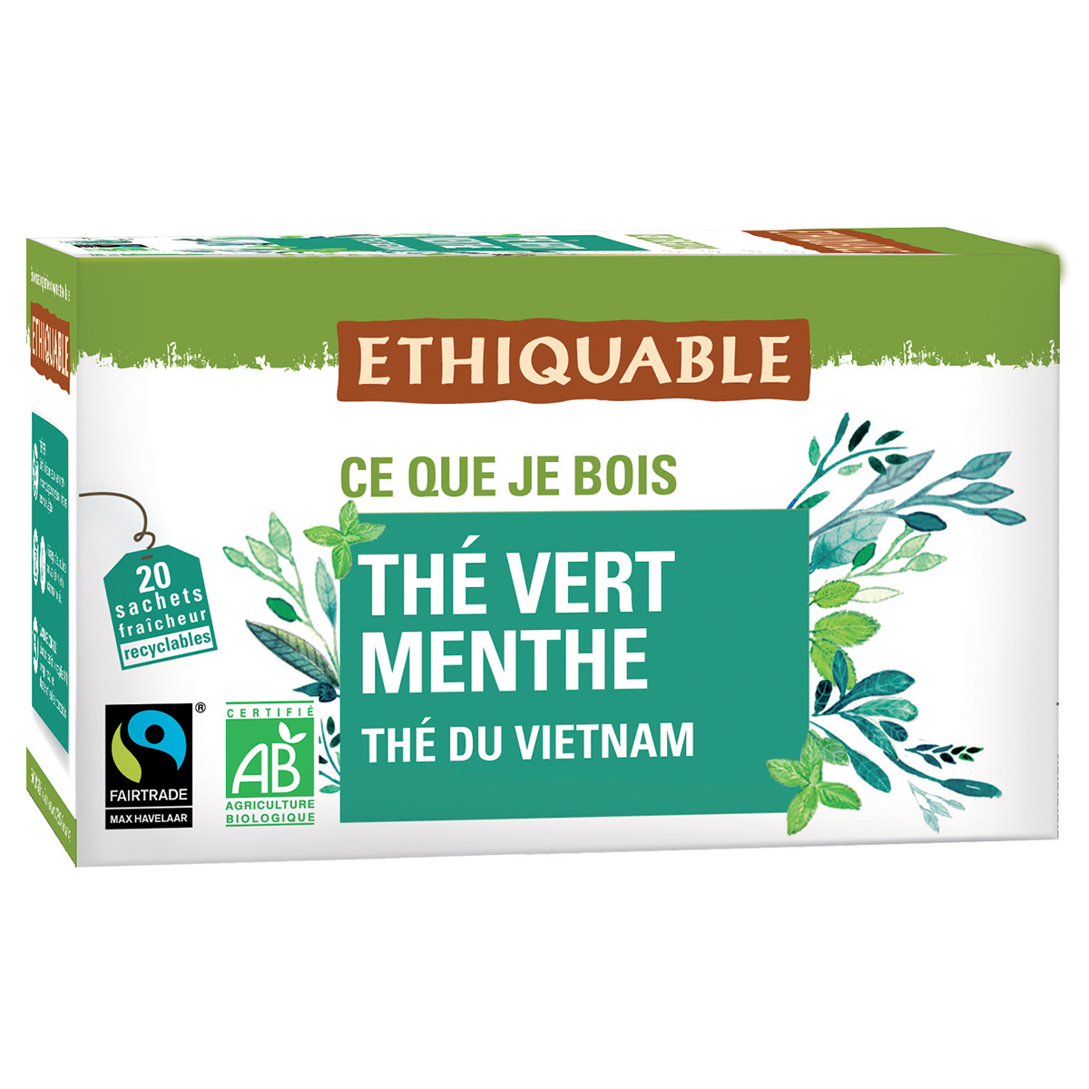 Thé vert Menthe BIO en vrac - Éthiquable - 100gr 542 005 140 251 9