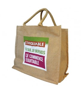 Sac cabas en toile de jute ETHIQUABLE