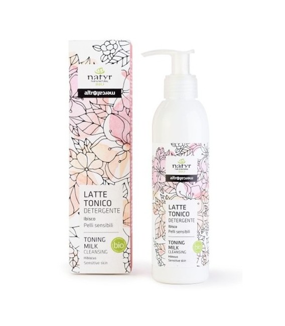 Lait tonique nettoyant Hibiscus et Aloe Vera bio