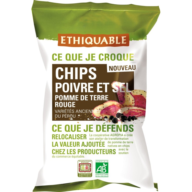 Chips Pomme de Terre Bleue bio & équitable