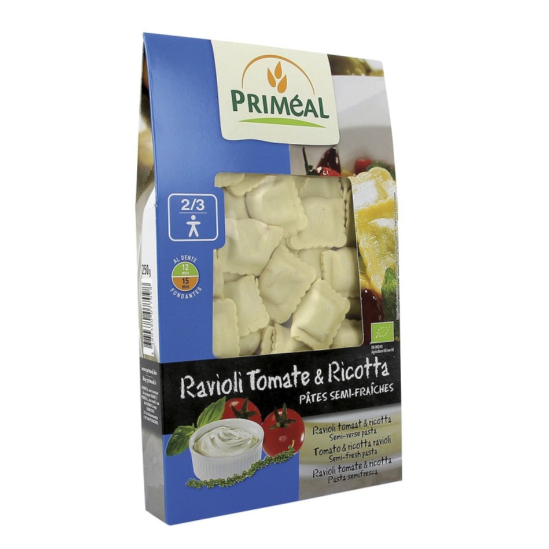 Ravioli Tomate & Ricotta bio - 250 g | PRIMÉAL