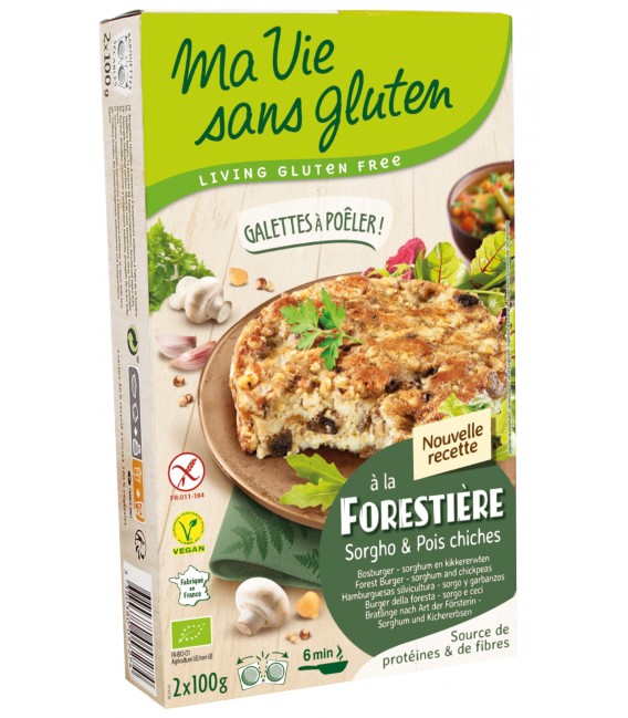 Galettes bio Champignons & pois chiches bio & sans gluten