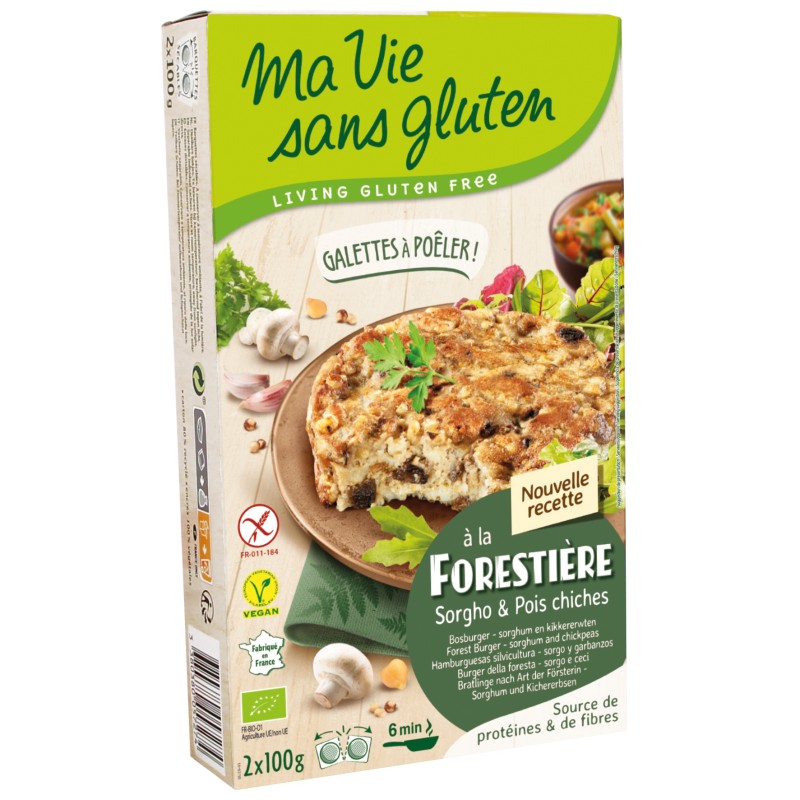 Galettes bio Champignons & pois chiches bio & sans gluten