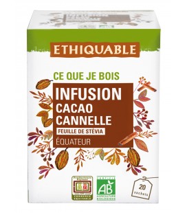 Infusion Cacao, Canelle et feuille de Stévia bio & équitable