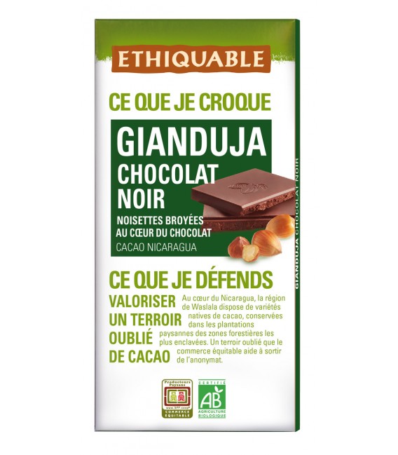 Gianduja chocolat noir bio & équitable