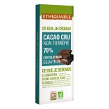 Chocolat Noir non torréfié 70% bio & équitable