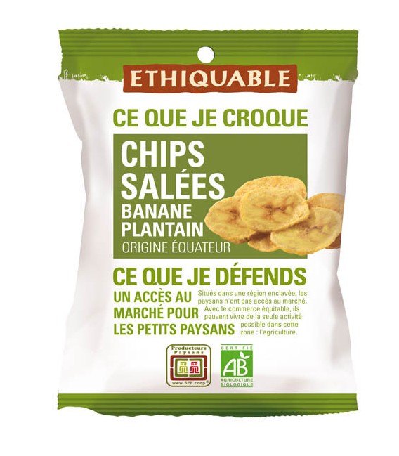 Chips SALEES Banane Plantain bio & équitable