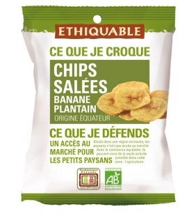 DATE PROCHE - Chips SALEES Banane Plantain bio & équitable
