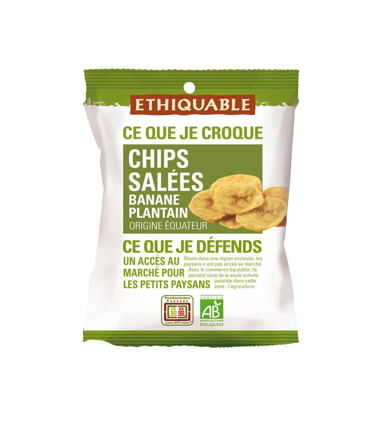 Chips SALEES Banane Plantain bio & équitable