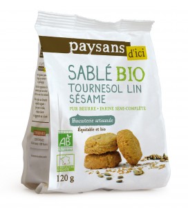 Sablé bio tournesol lin sésame bio et equitable