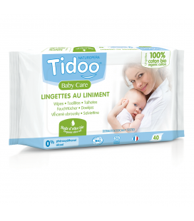 Lingettes Tidoo bébé au liniment et huile d'olive Bio