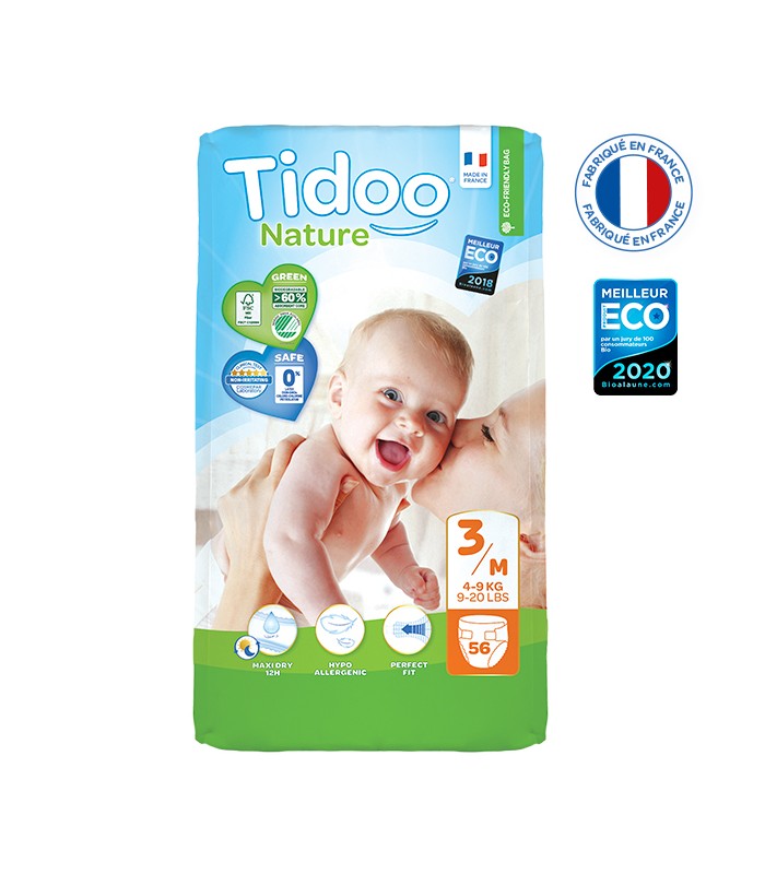 Tidoo T4 - 30 couches culottes d'apprentissage écologiques (8-15kg)