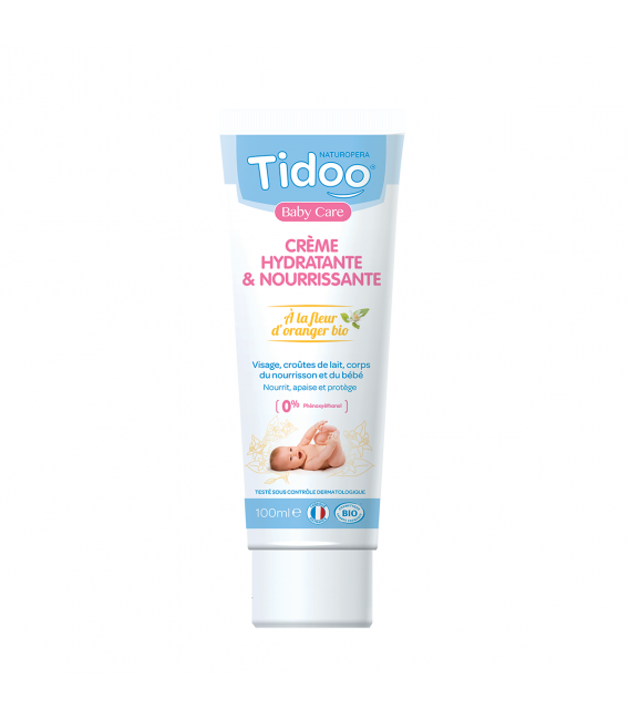 Crème hydratante et nourrissante bébé et nourrisson à la fleur d'oranger Bio - 100ml