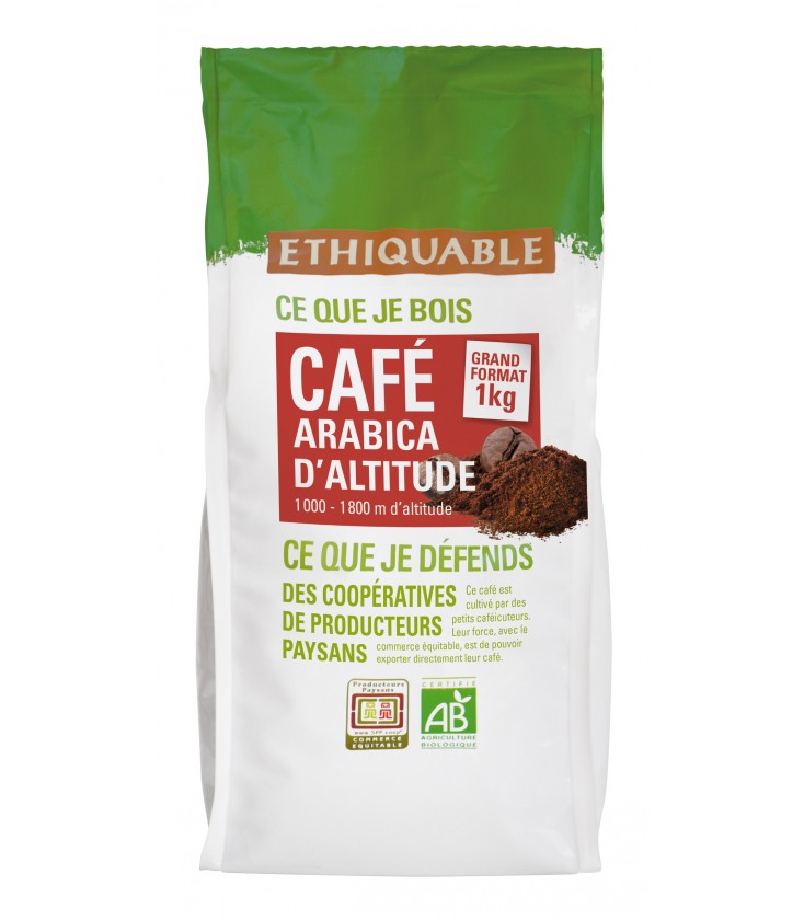 Café 1 kg Pérou MOULU bio & équitable