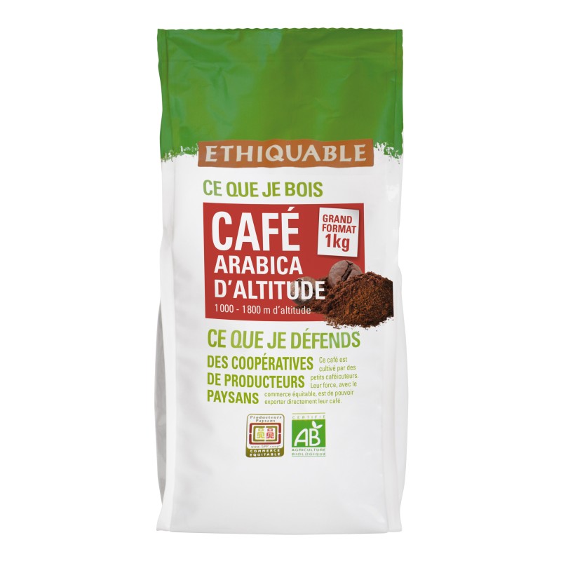 Café 1 kg Honduras MOULU bio & équitable