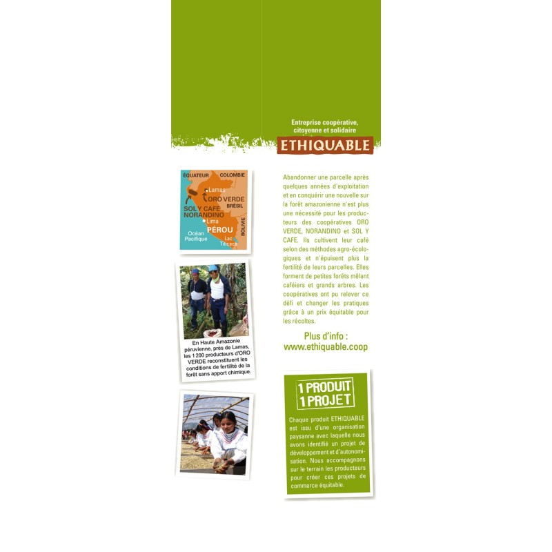 Café 1 kg Pérou GRAINS bio & équitable