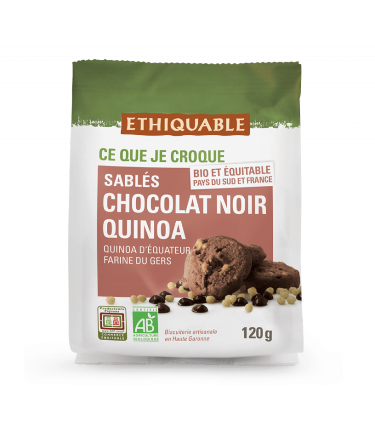 Sablés Chocolat noir Quinoa bio & équitable
