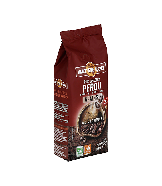 Café 1kg Pérou en grain bio et équitable