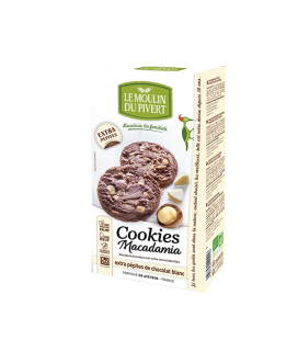 Cookies noix macadamia et pépites de cocolat blanc Bio