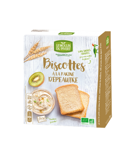 Biscottes à la farine d'épeautre bio & vegan