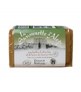 Savonnette d'Alep aux Huiles d'Olive et Baies de Laurier BIO 12%