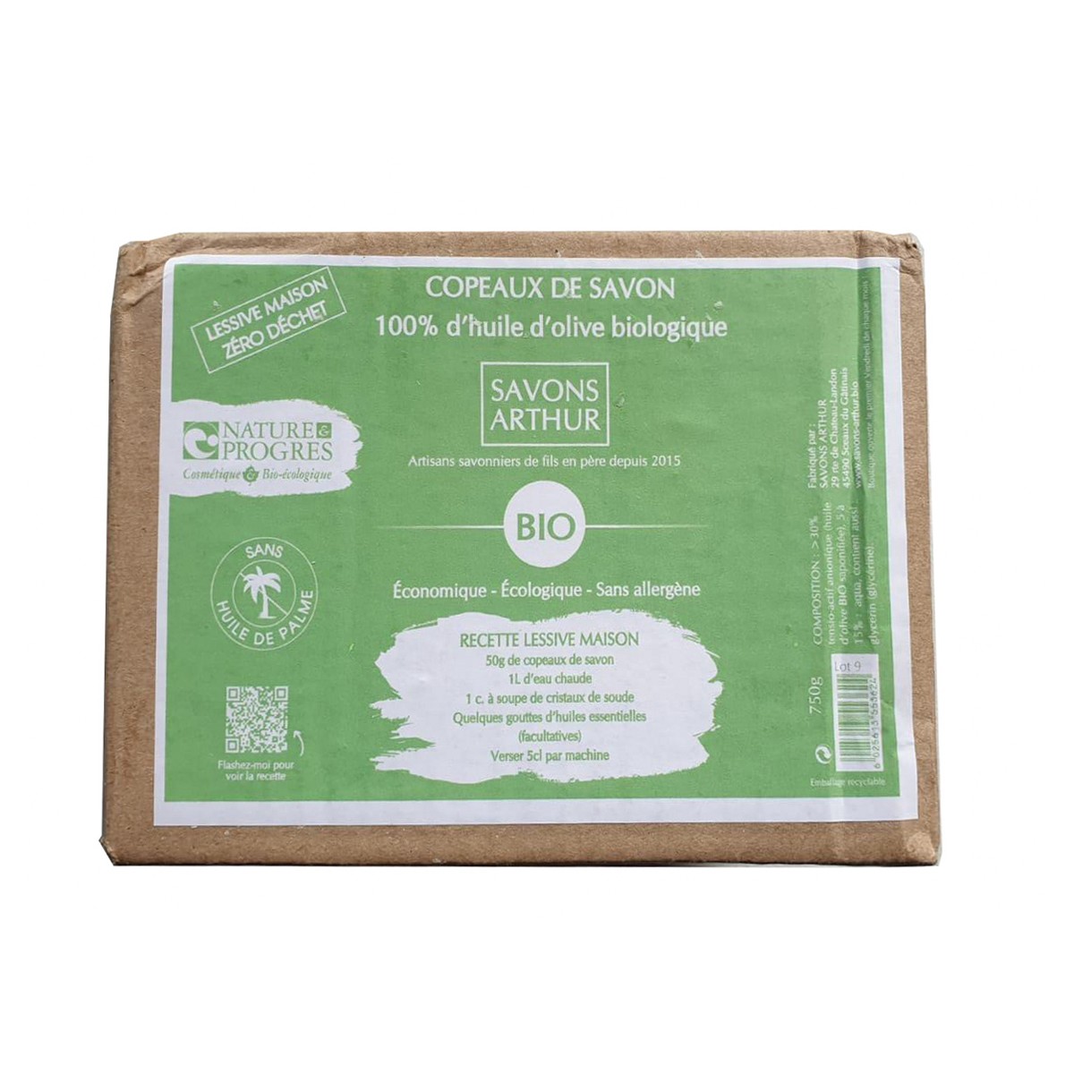 Copeaux de savons à l'huile d'olive Bio - Nature & Progres - 750 g