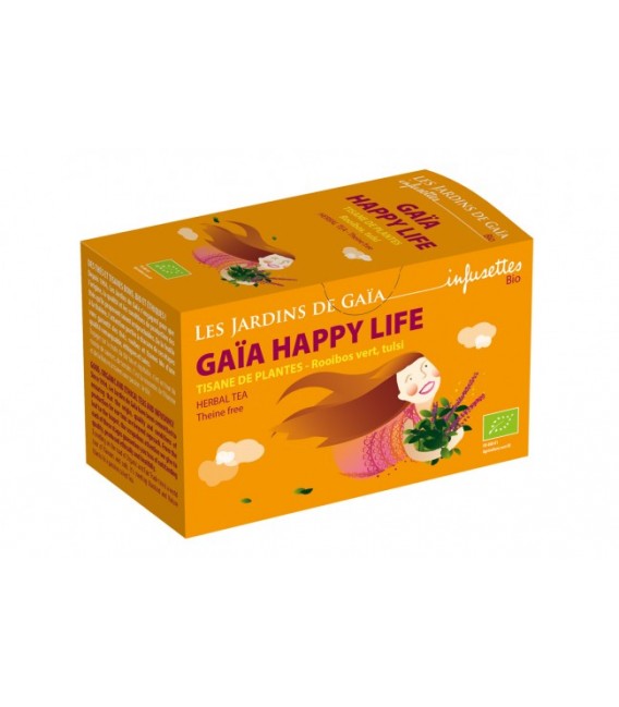 Gaia happy life - Tisane de Plantes - Rooibos Vert, Tulsi bio