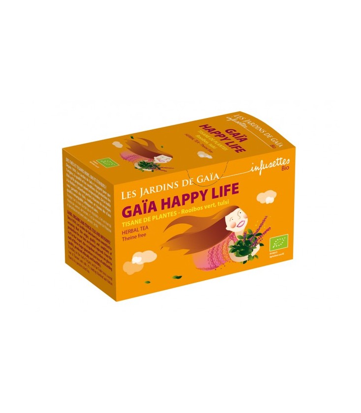 Gaia happy life - Tisane de Plantes - Rooibos Vert, Tulsi bio