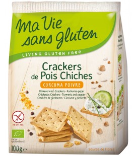Crackers de Pois Chiches - Curcuma Poivre bio & sans gluten