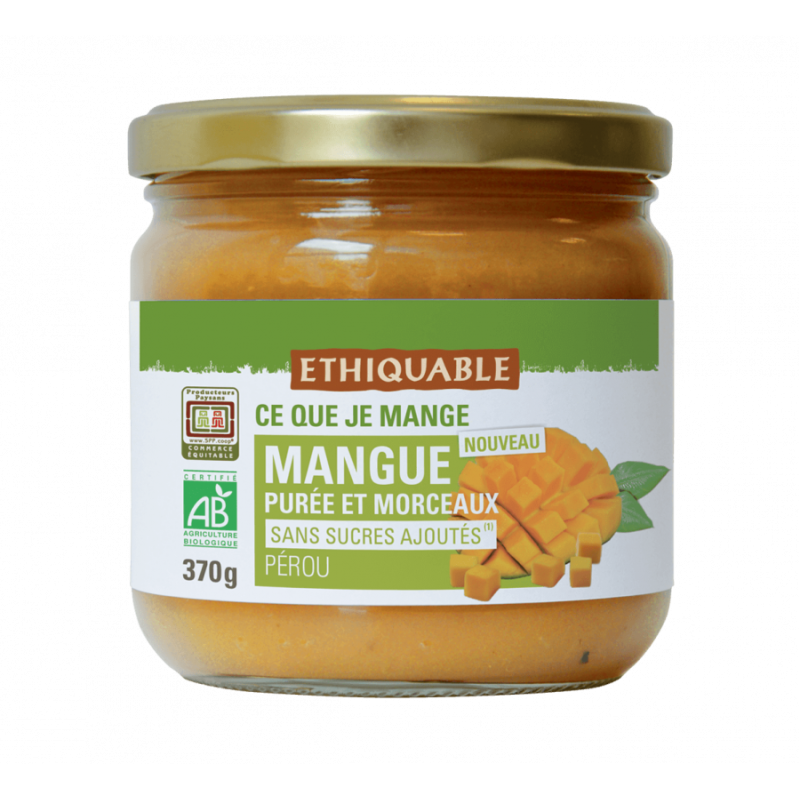 Purée banane, mangue & passion bio et équitable