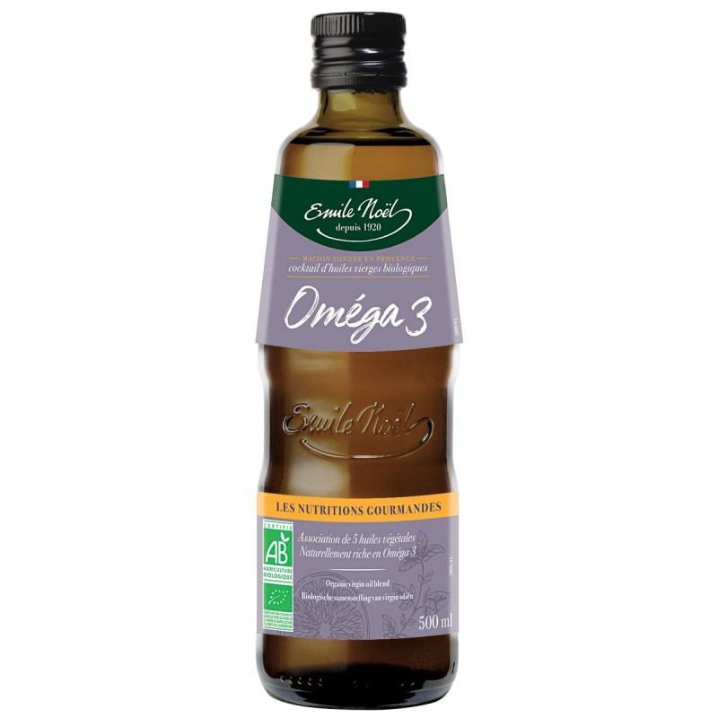 Cocktail d'huiles vierges riche en Oméga-3  bio & équitables
