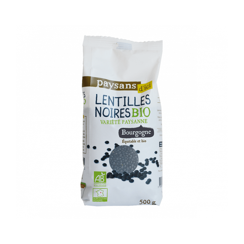 Lentilles noires Beluga de Gascogne bio & équitable
