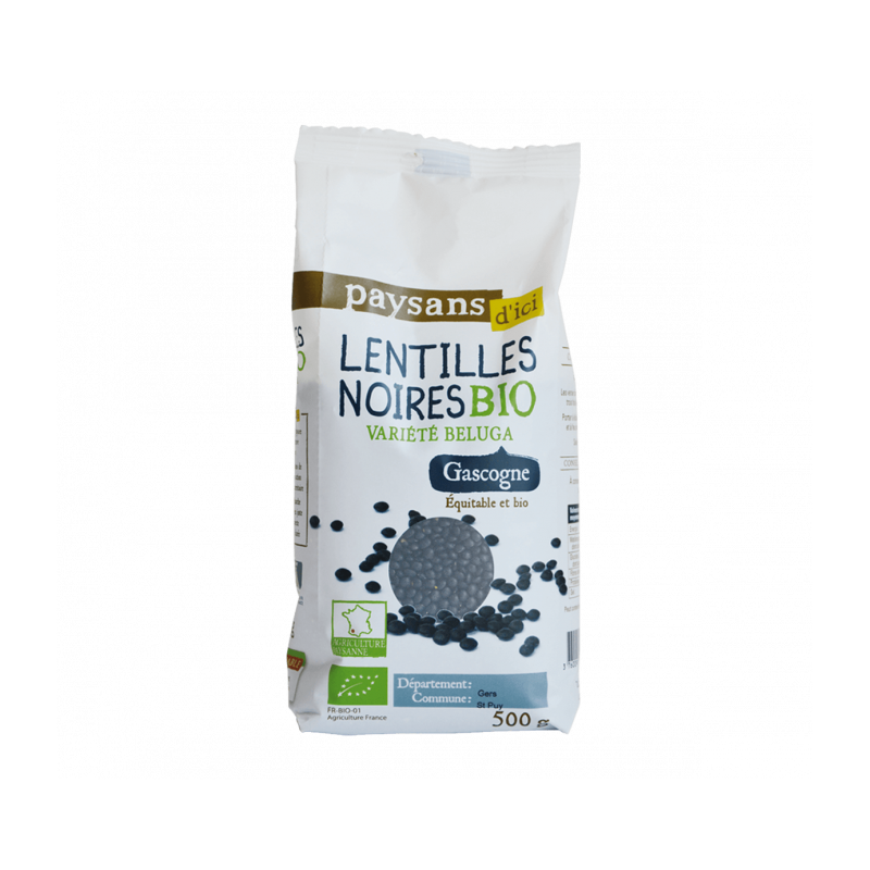 Lentilles noires Beluga de Gascogne bio & équitable