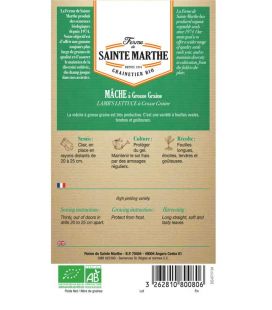 Mâche à Grosse Graines - Semences reproductibles bio