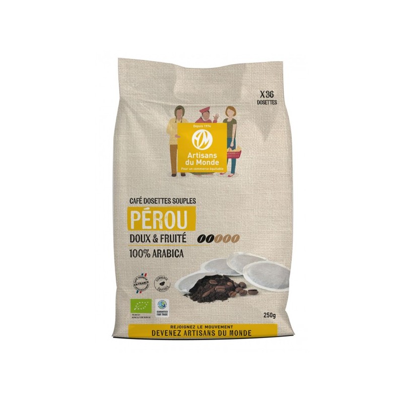 Café Dosettes Pérou bio 100% Arabica Compatible SENSEO®