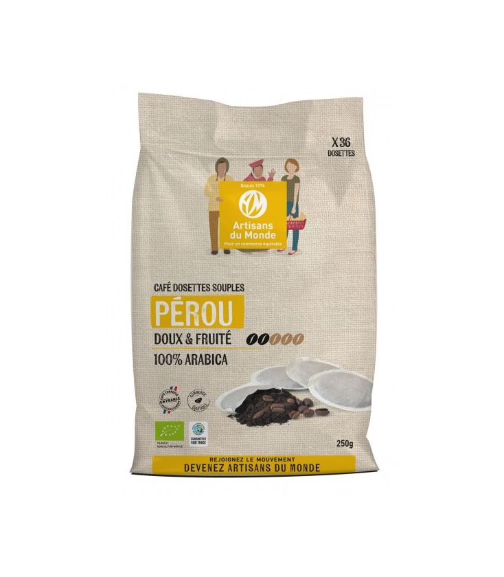 Café Dosettes Pérou bio 100% Arabica Compatible SENSEO®