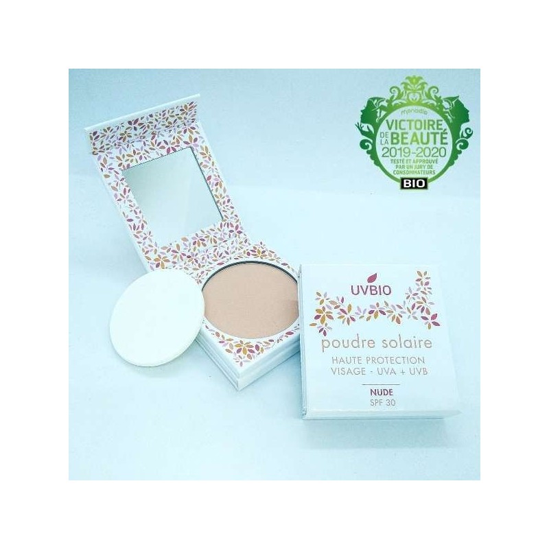 Poudre solaire visage bio indice 30
